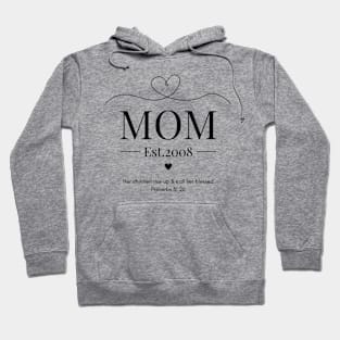 Her children rise up and call her blessed Mom Est 2008 Hoodie